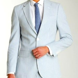 Tommy Hilfiger THFLEX tailored to move stretch modern fit seersucker suit jacket